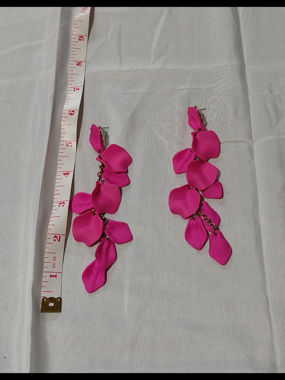 Fairy Princess Barbie Style Rose Petal Dangle Earrings